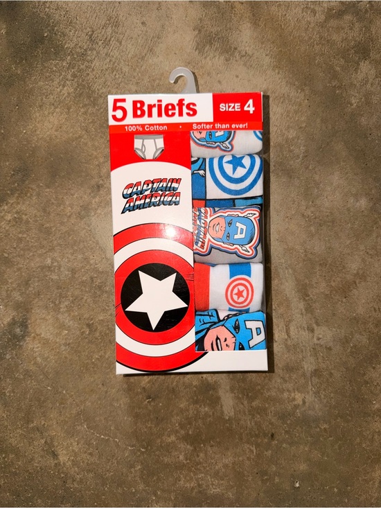 Marvel Other - Marvel Captain America Boys Briefs Pack - Red, White, Blue Size 4